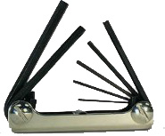 Eklind&reg; Metal Fold-Up Hex Key Set - 7 Pc Metric